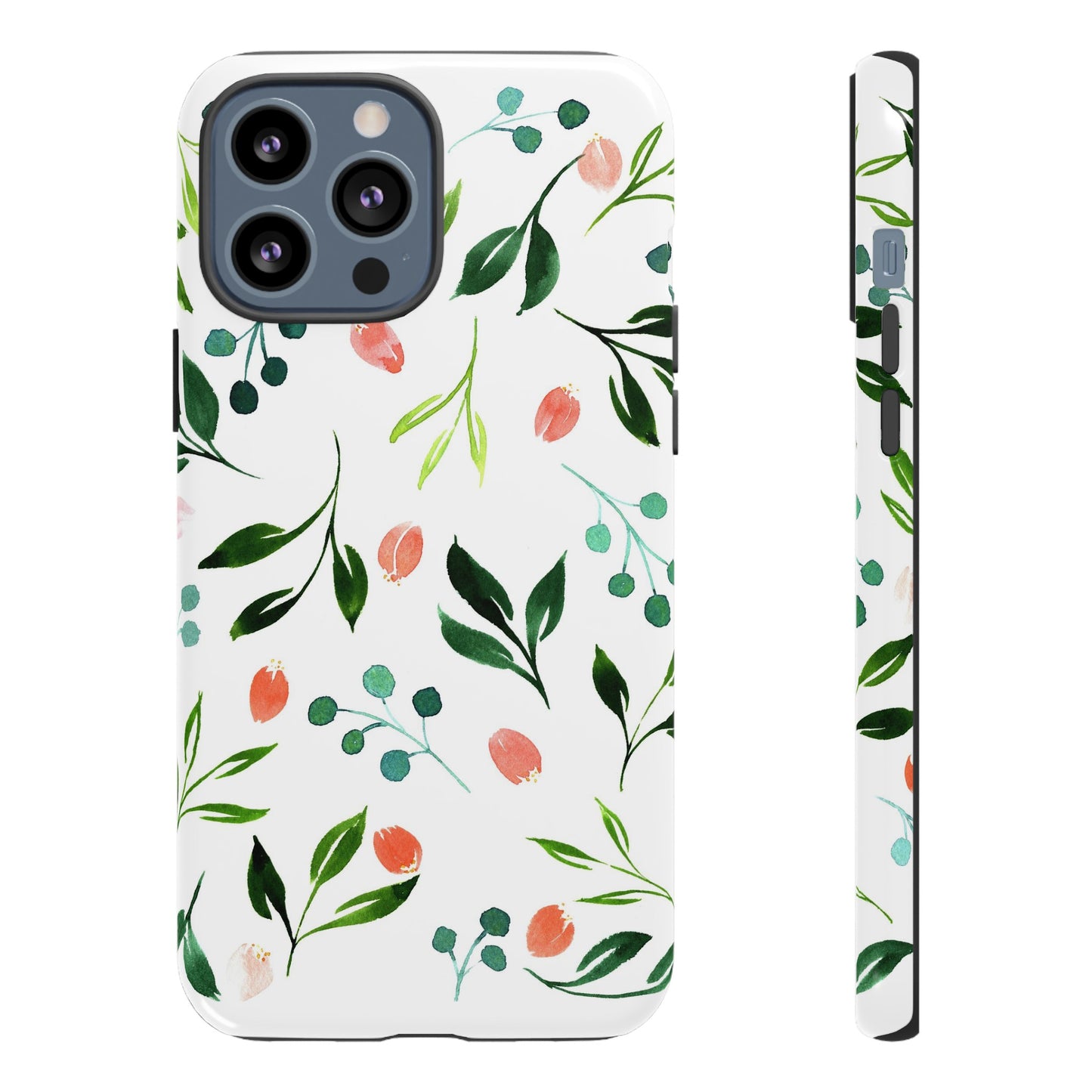 Green Floral Tough iPhone Case