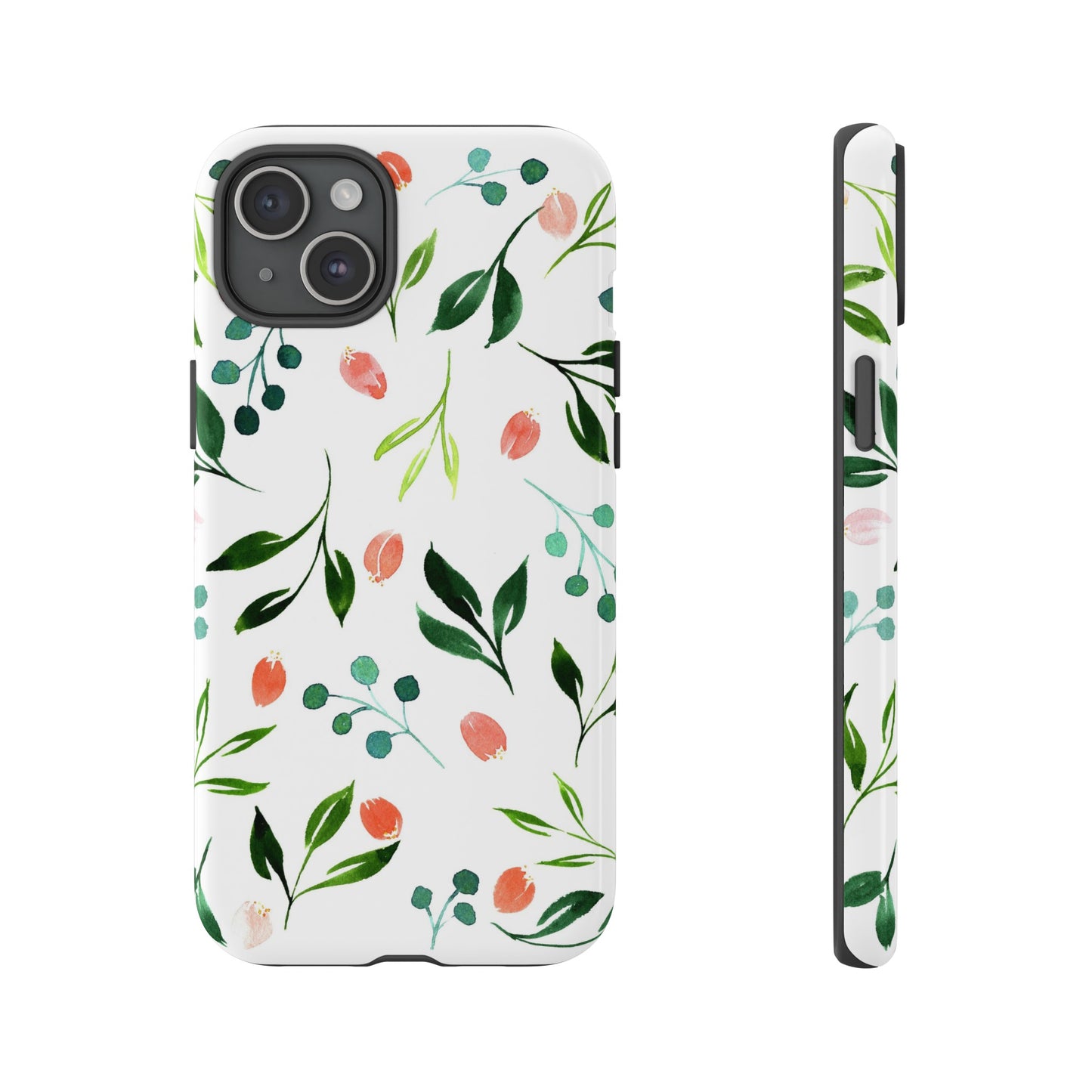 Green Floral Tough iPhone Case