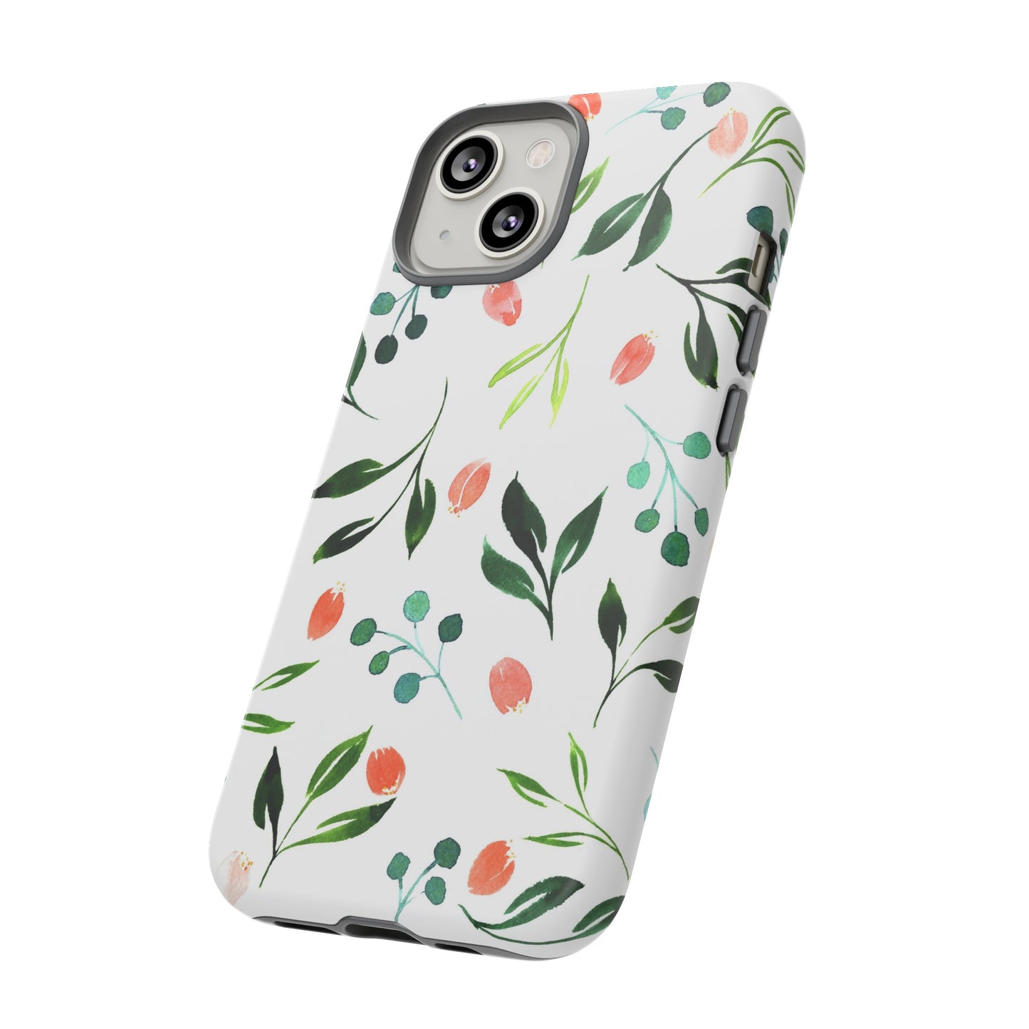 Green Floral Tough iPhone Case