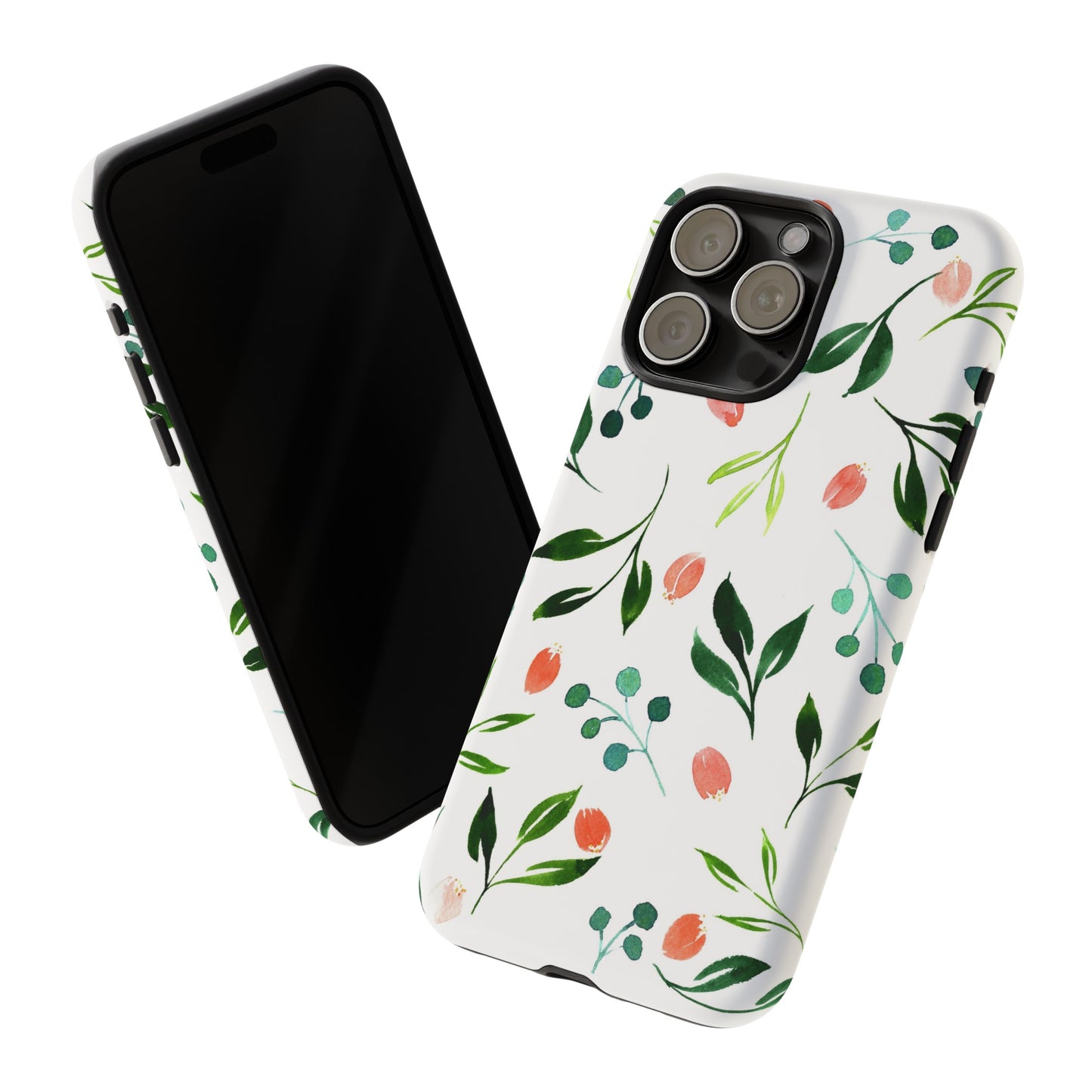 Green Floral Tough iPhone Case