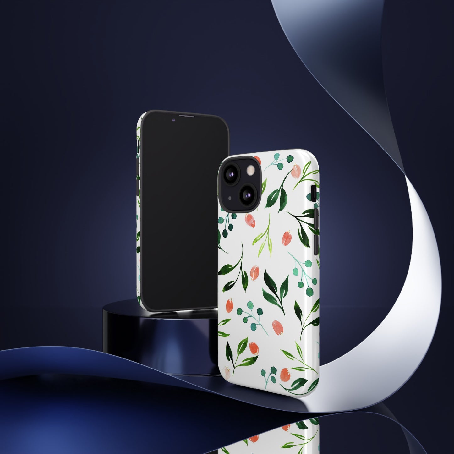 Green Floral Tough iPhone Case