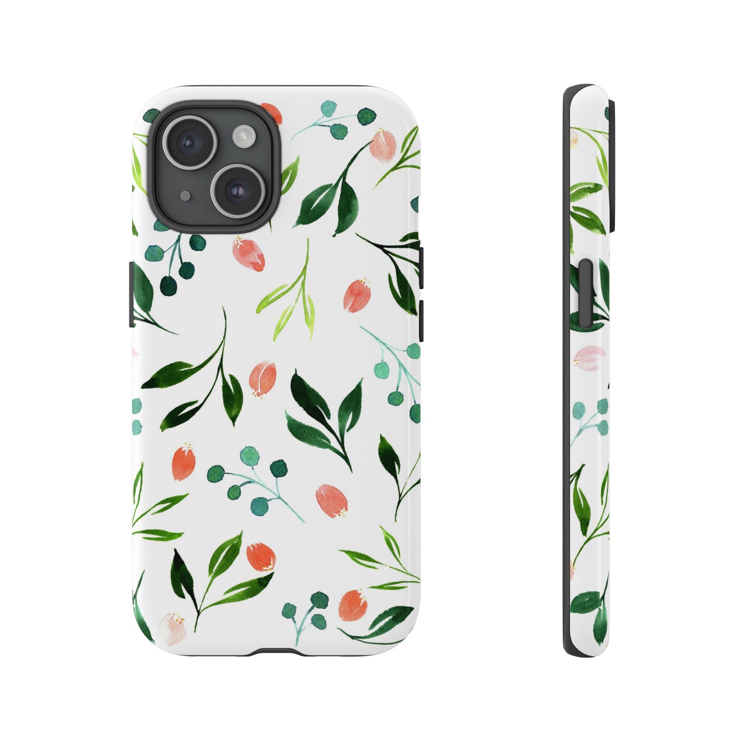 Green Floral Tough iPhone Case