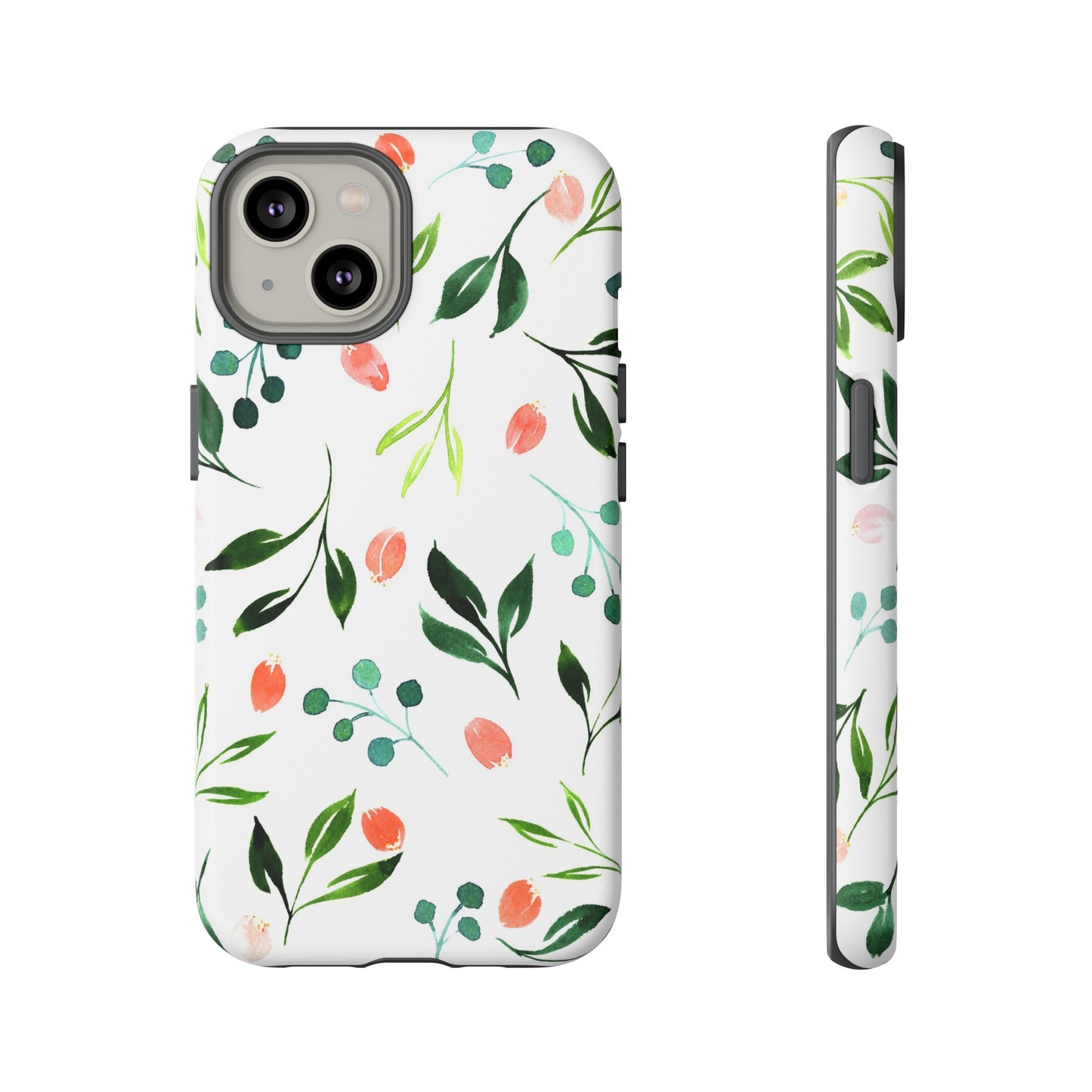 Green Floral Tough iPhone Case