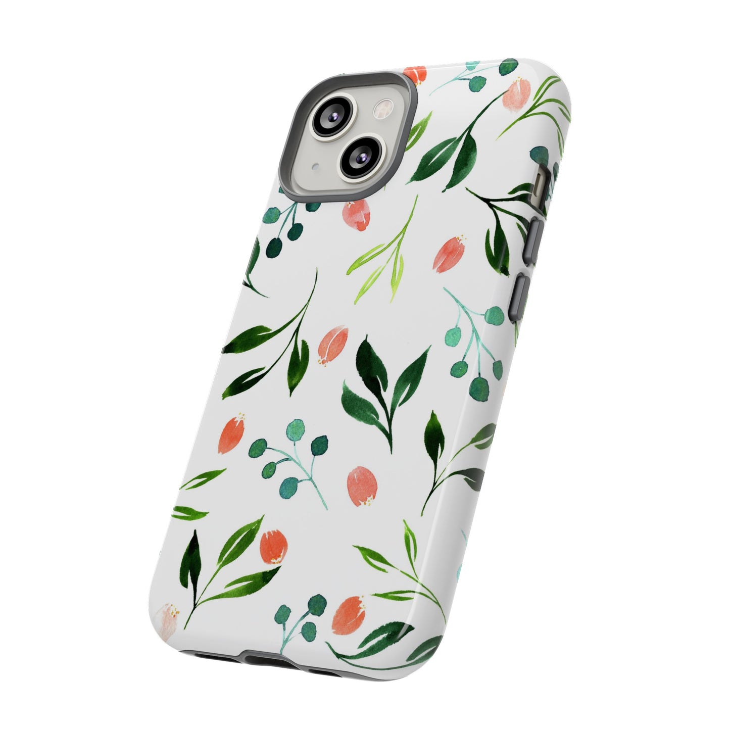 Green Floral Tough iPhone Case