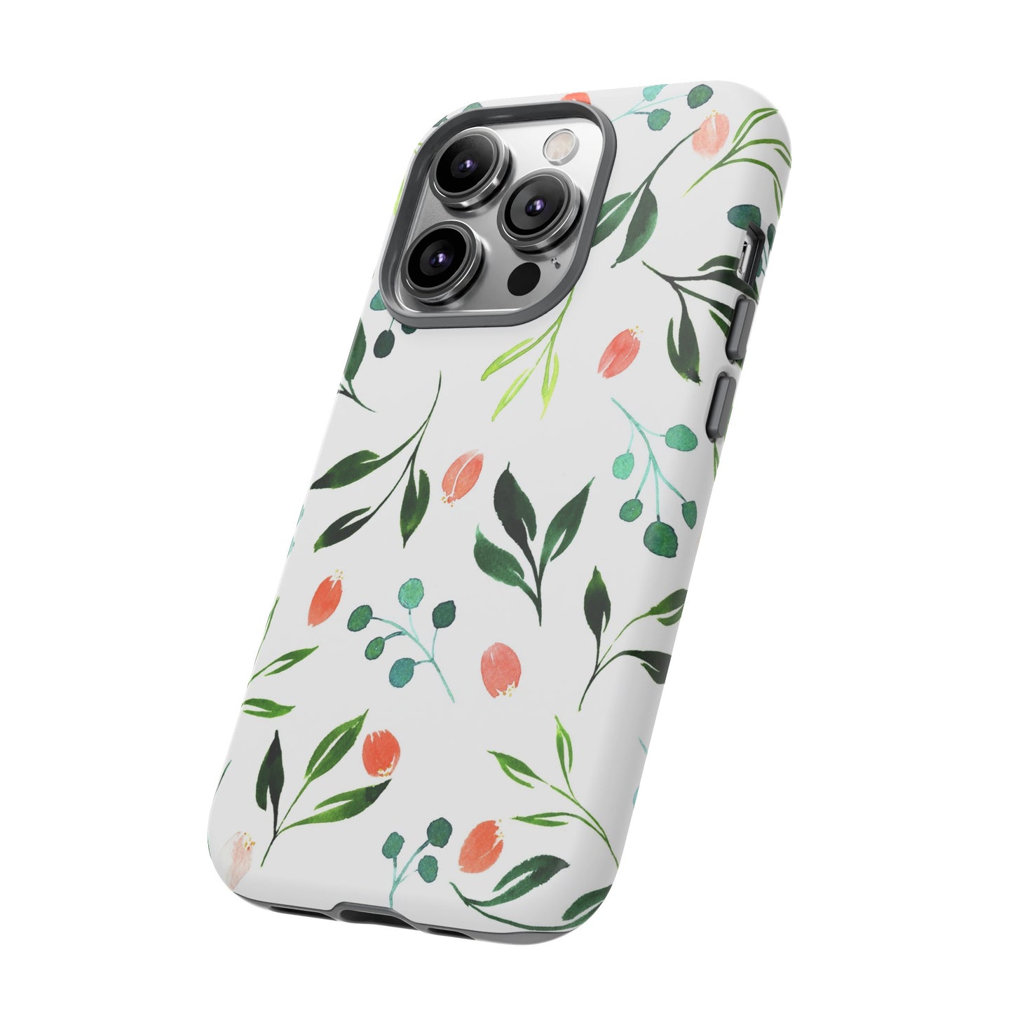 Green Floral Tough iPhone Case