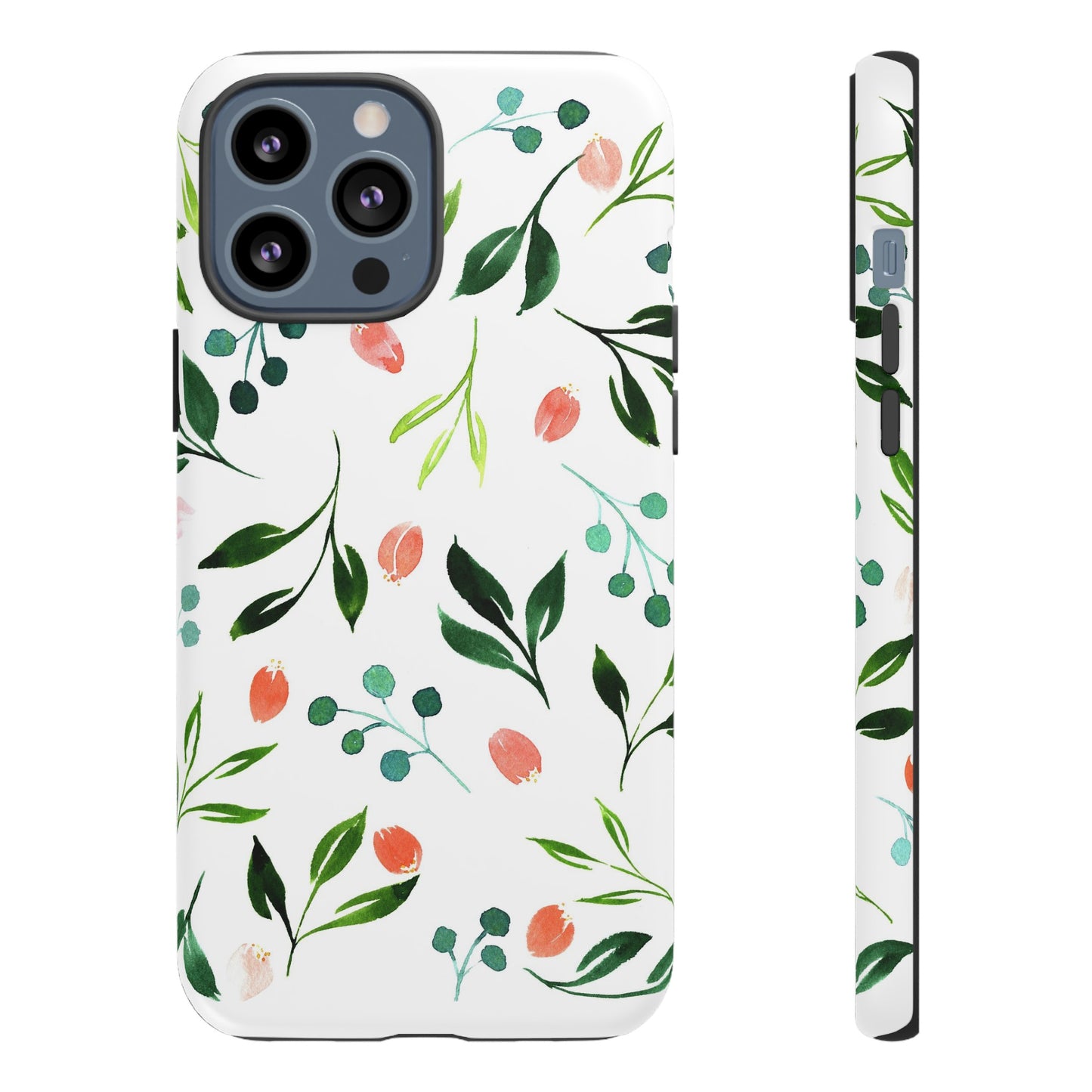 Green Floral Tough iPhone Case