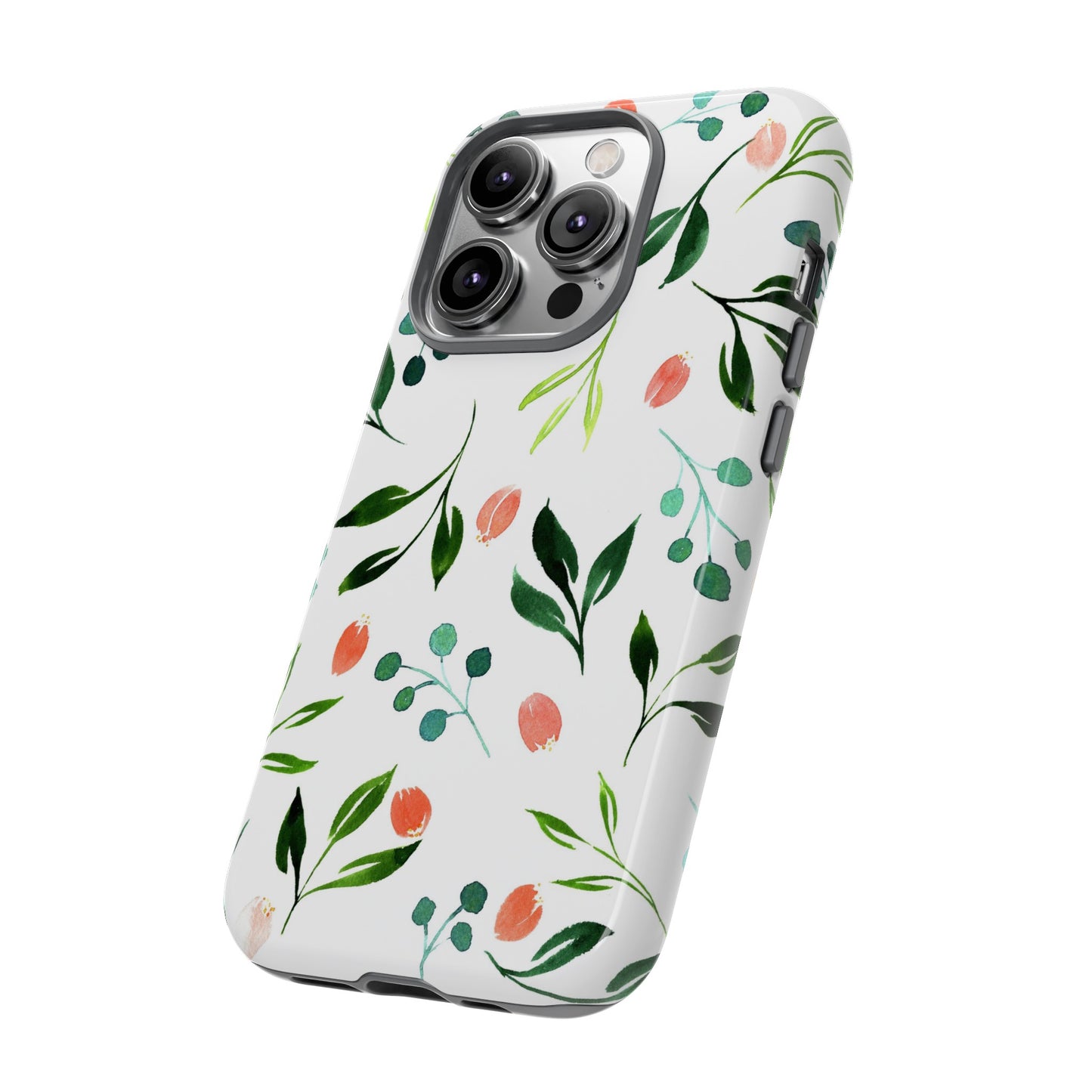 Green Floral Tough iPhone Case