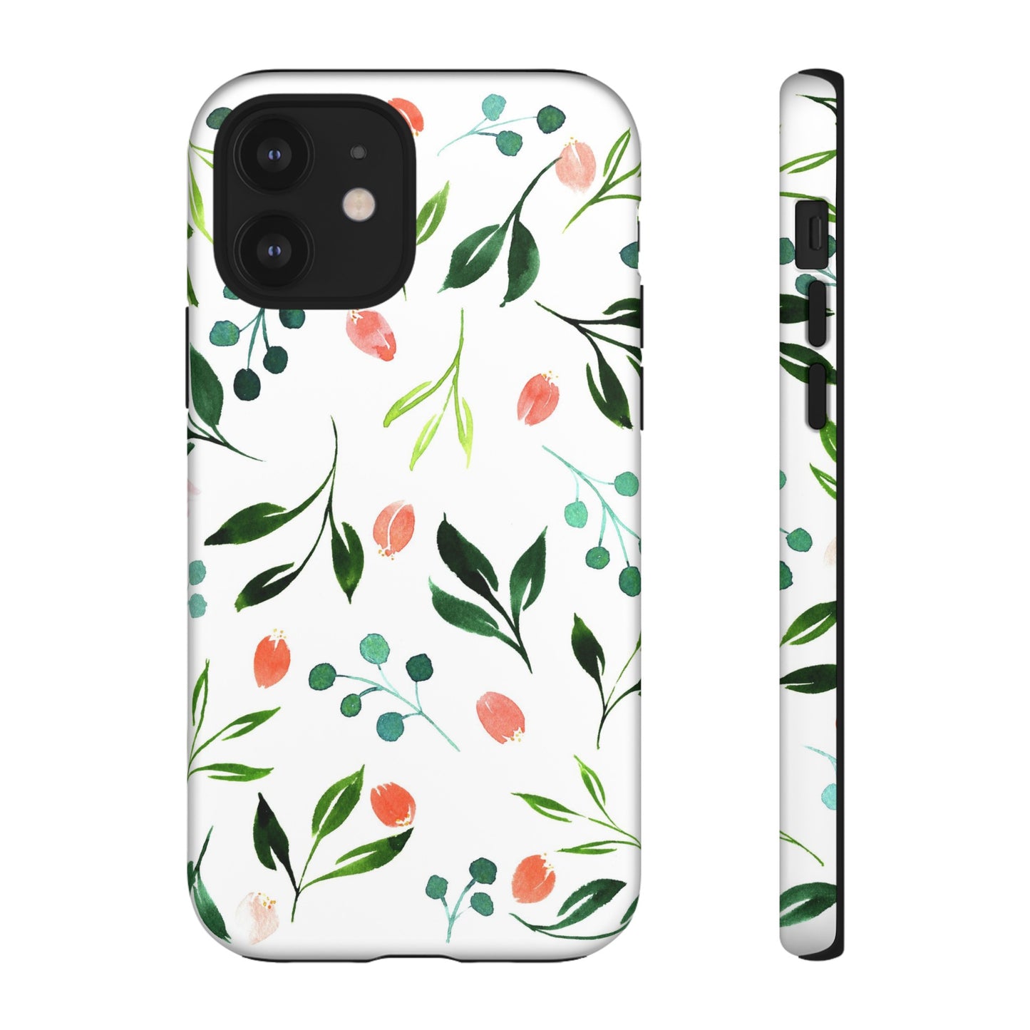 Green Floral Tough iPhone Case