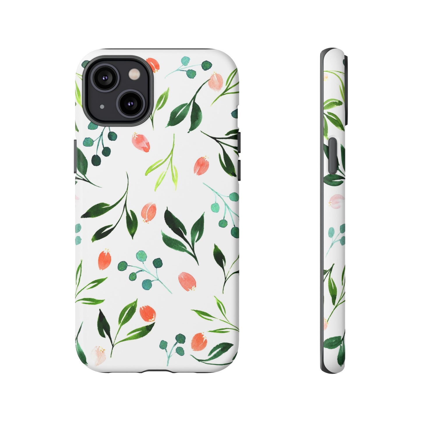 Green Floral Tough iPhone Case