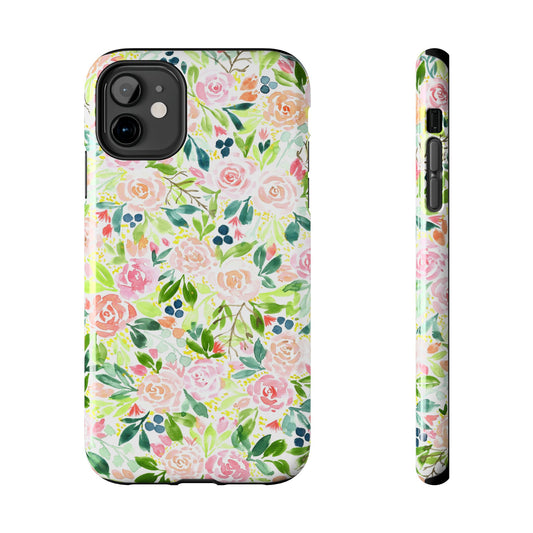 Floral Watercolor Tough Phone Case