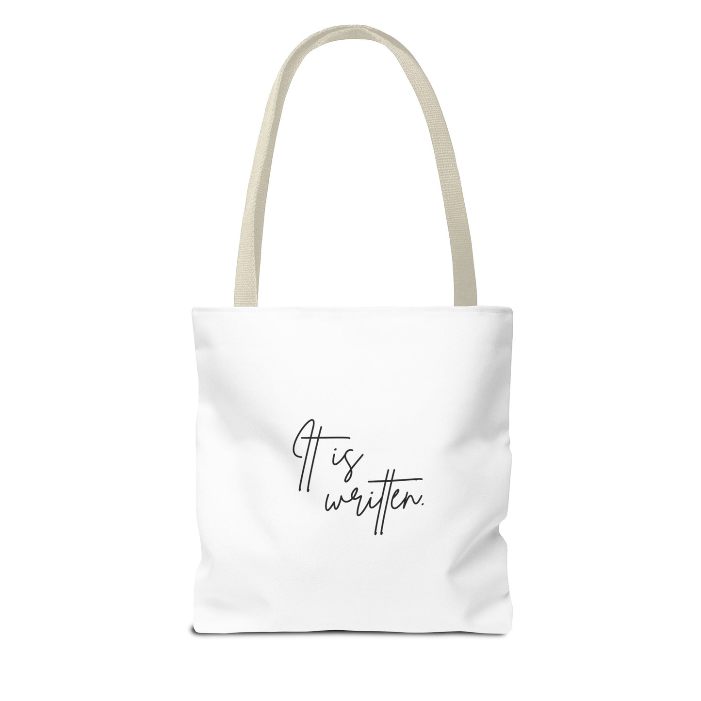 "It Is Written" Scripture Tote Bag