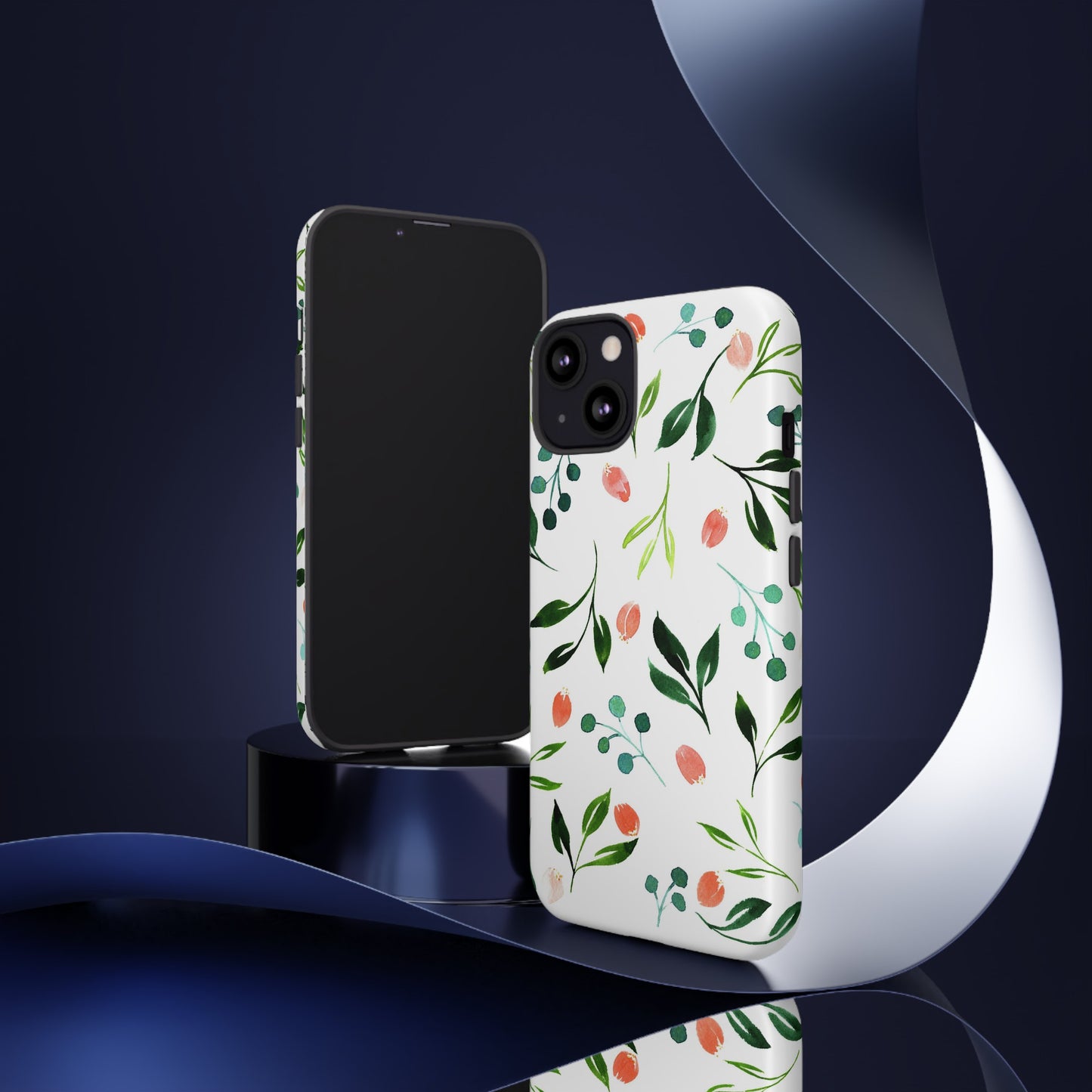 Green Floral Tough iPhone Case