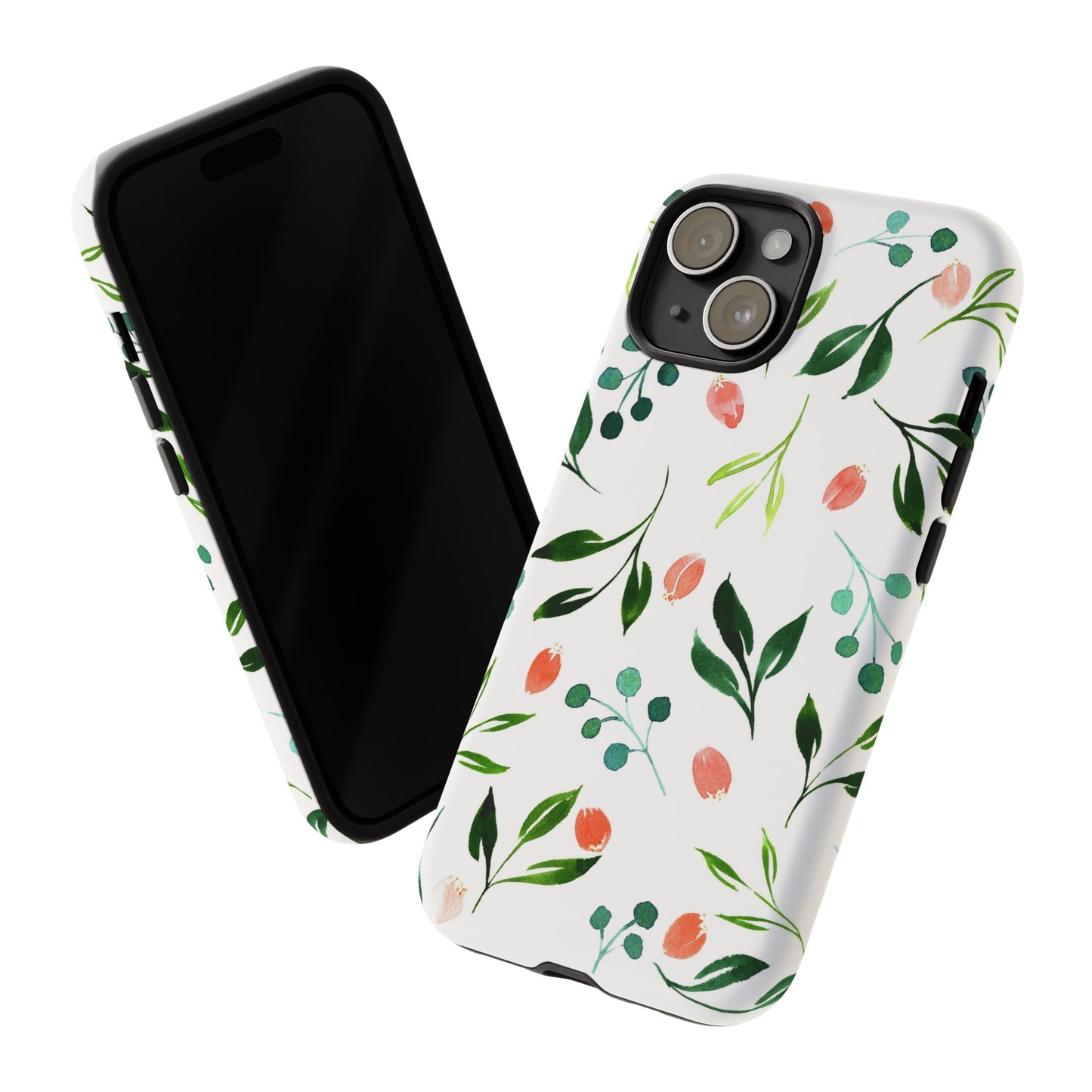 Green Floral Tough iPhone Case