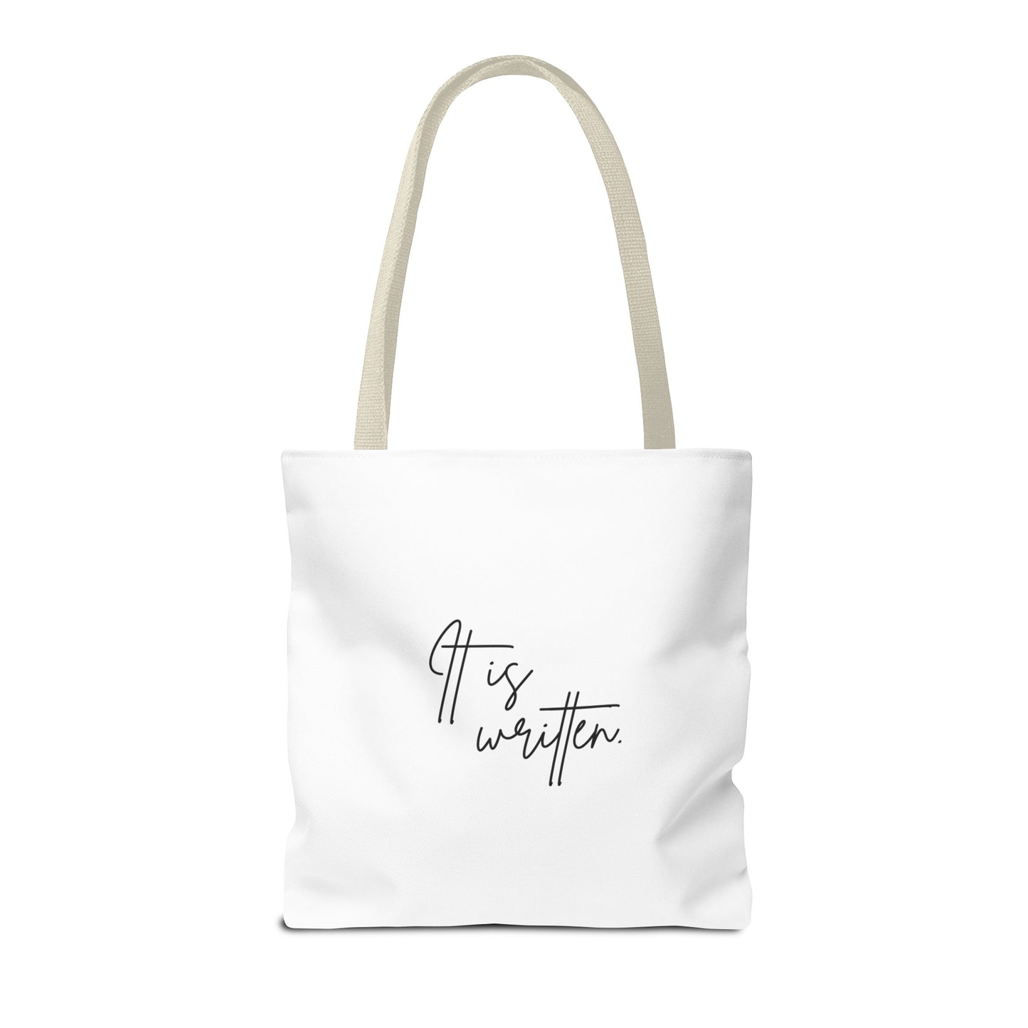 "It Is Written" Scripture Tote Bag