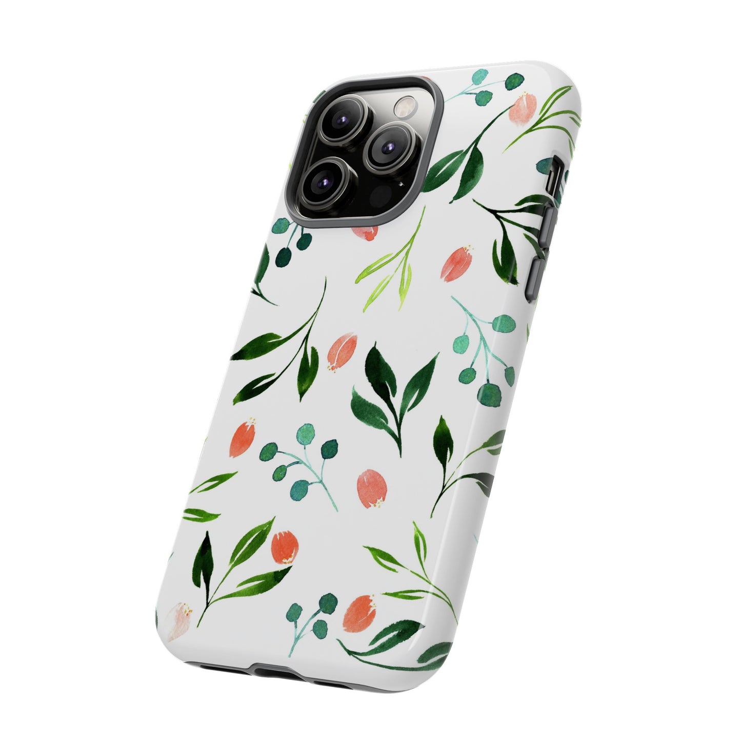 Green Floral Tough iPhone Case