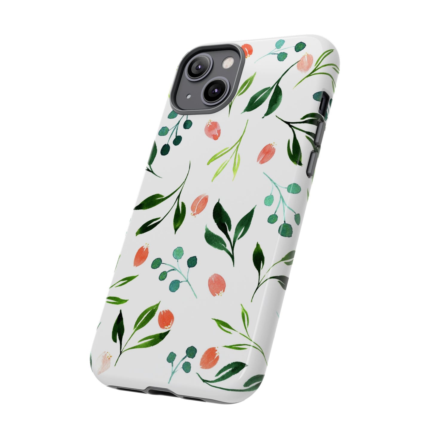 Green Floral Tough iPhone Case