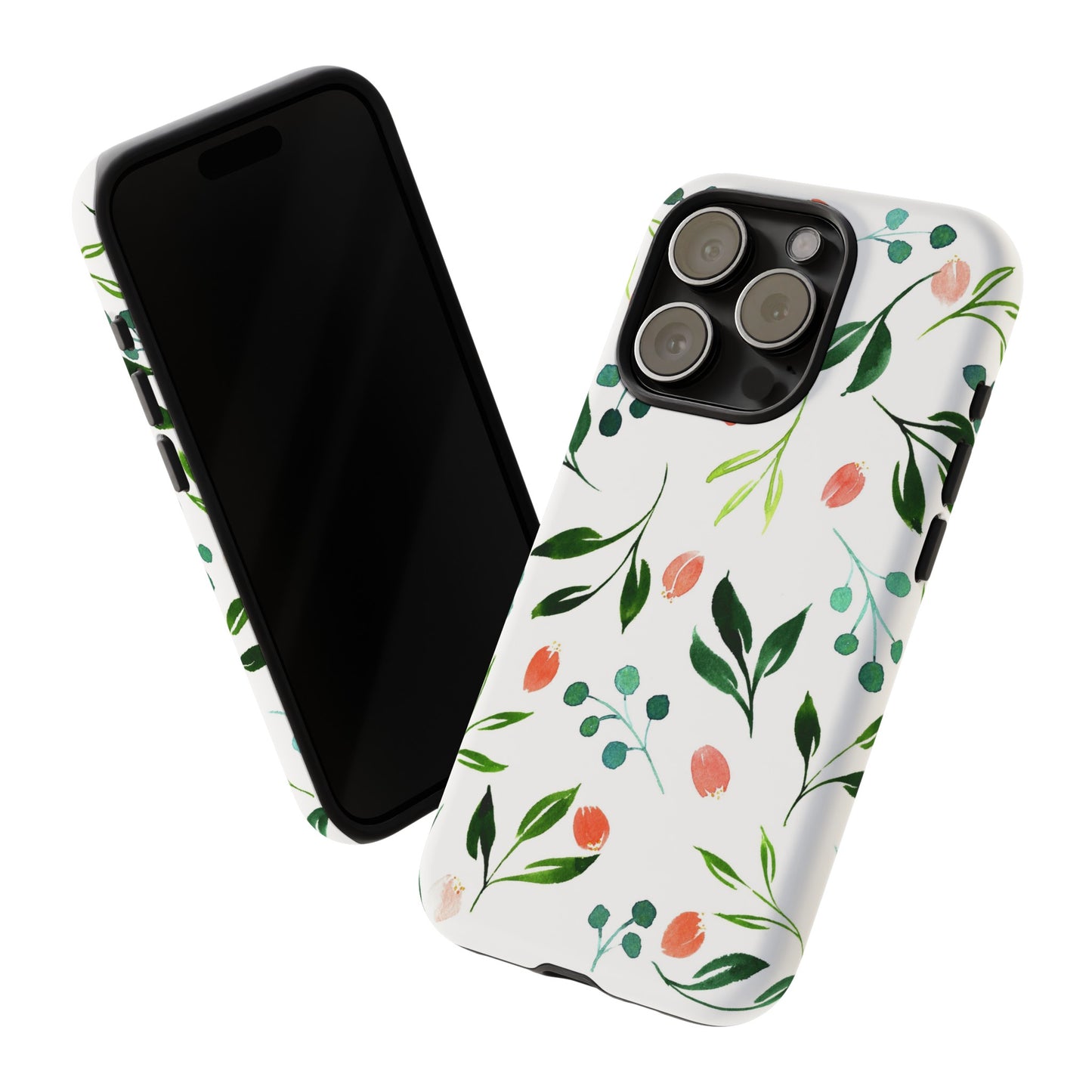 Green Floral Tough iPhone Case