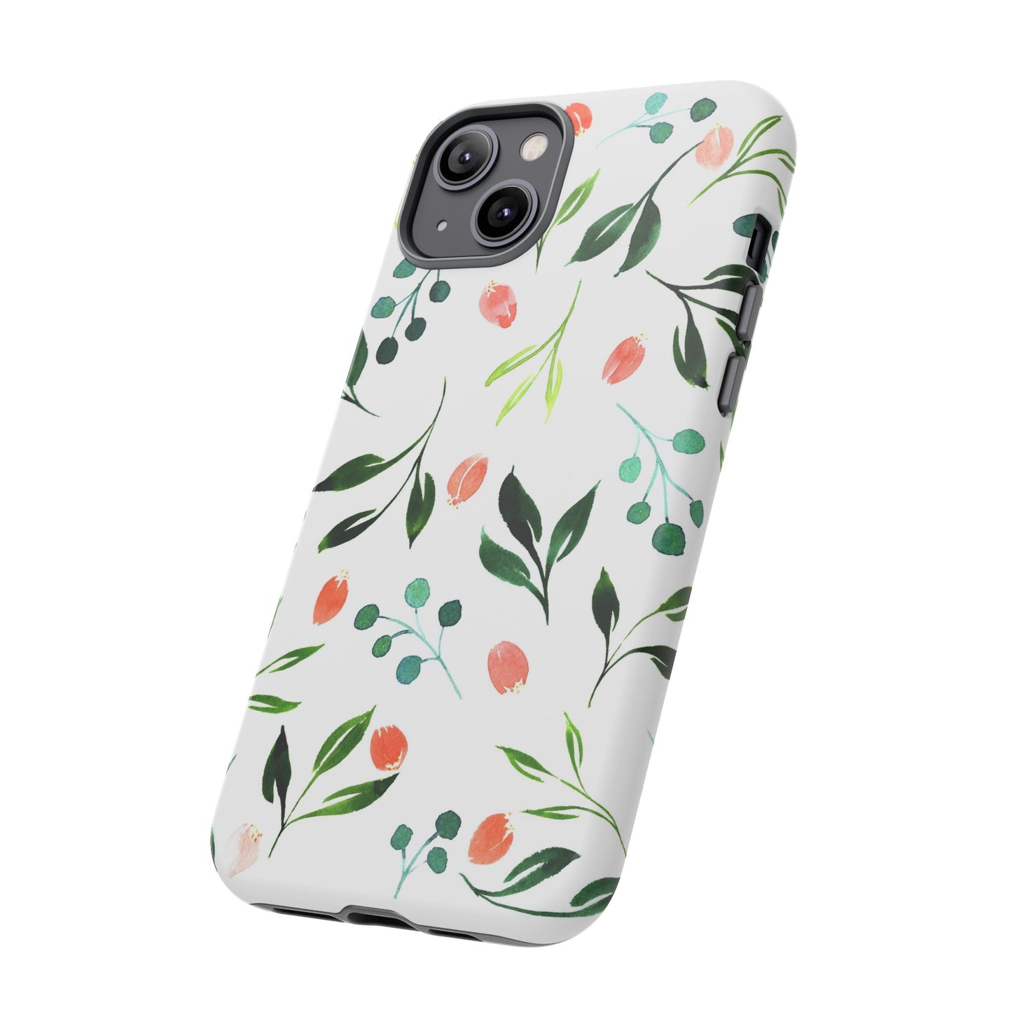 Green Floral Tough iPhone Case