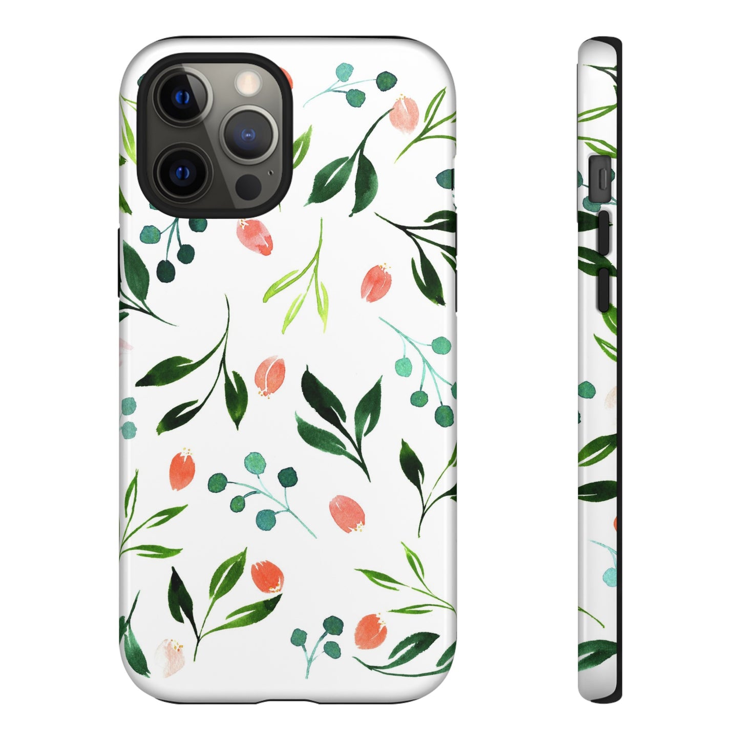 Green Floral Tough iPhone Case