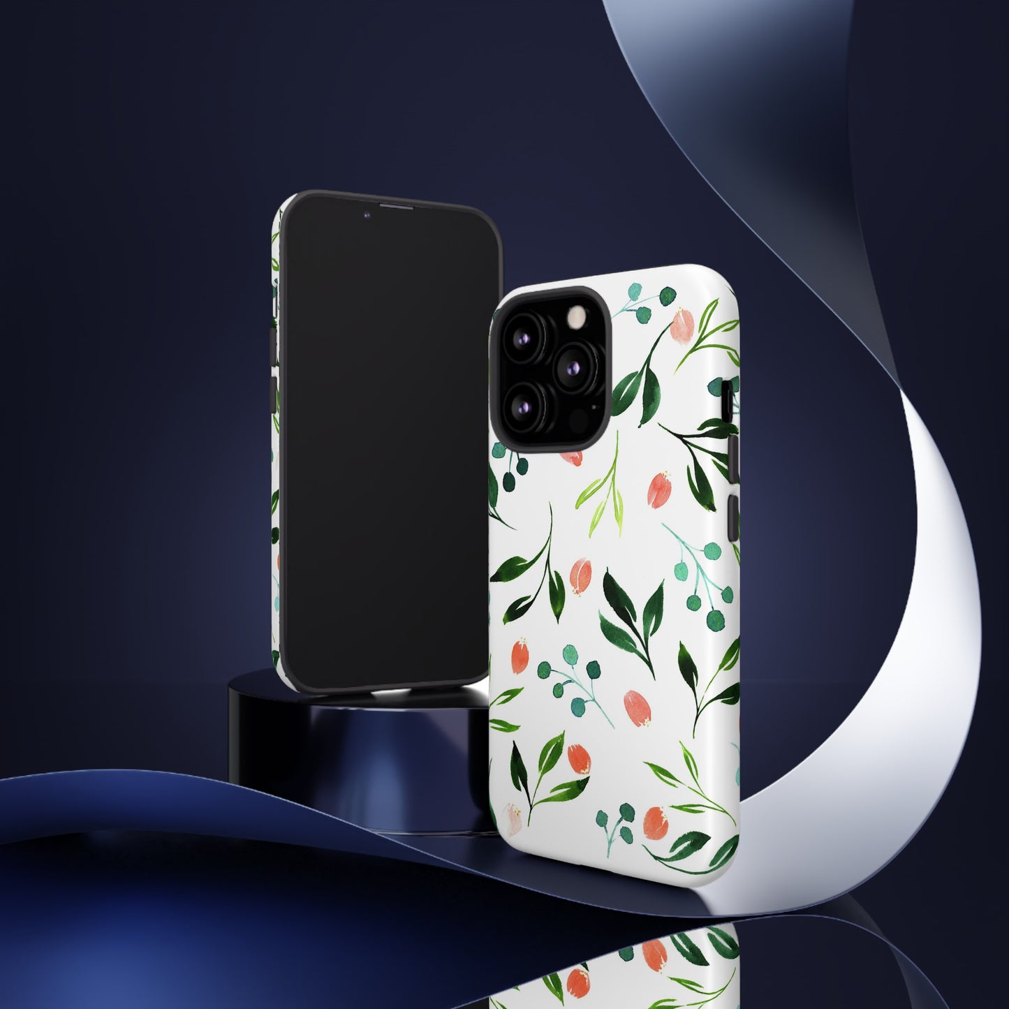 Green Floral Tough iPhone Case