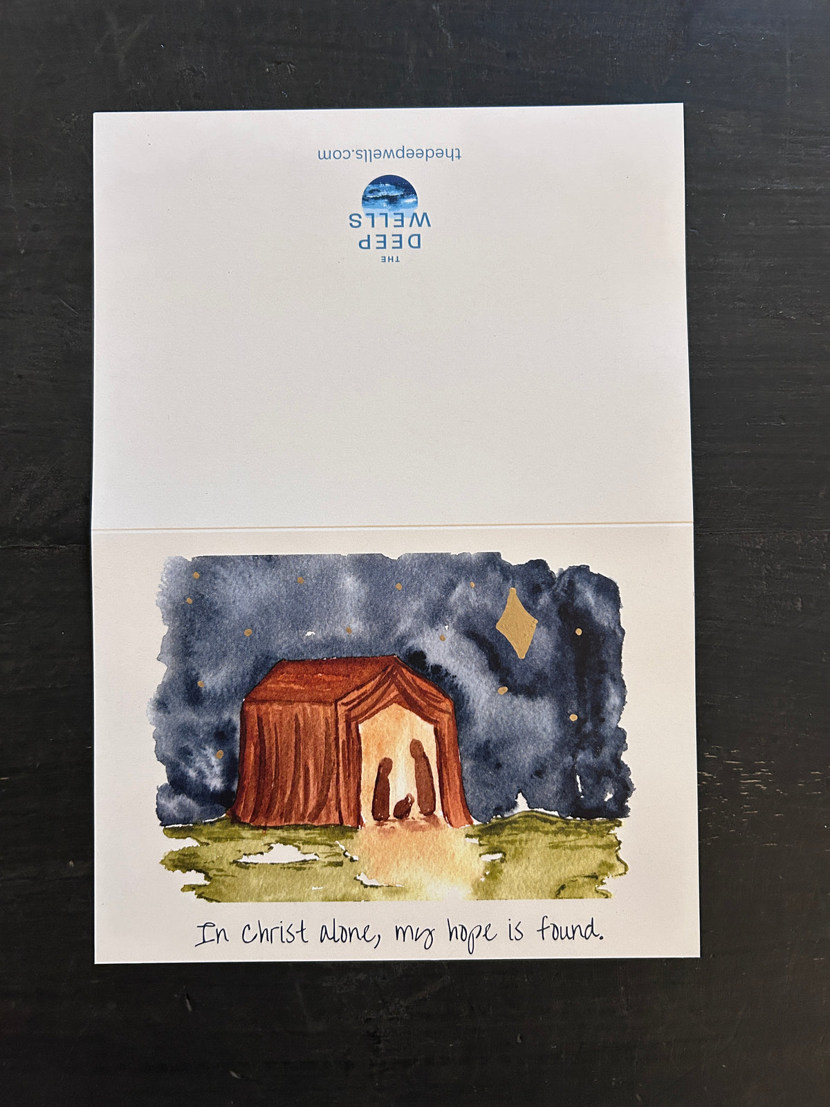 Christmas Watercolor Nativity Greeting Card